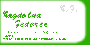 magdolna federer business card